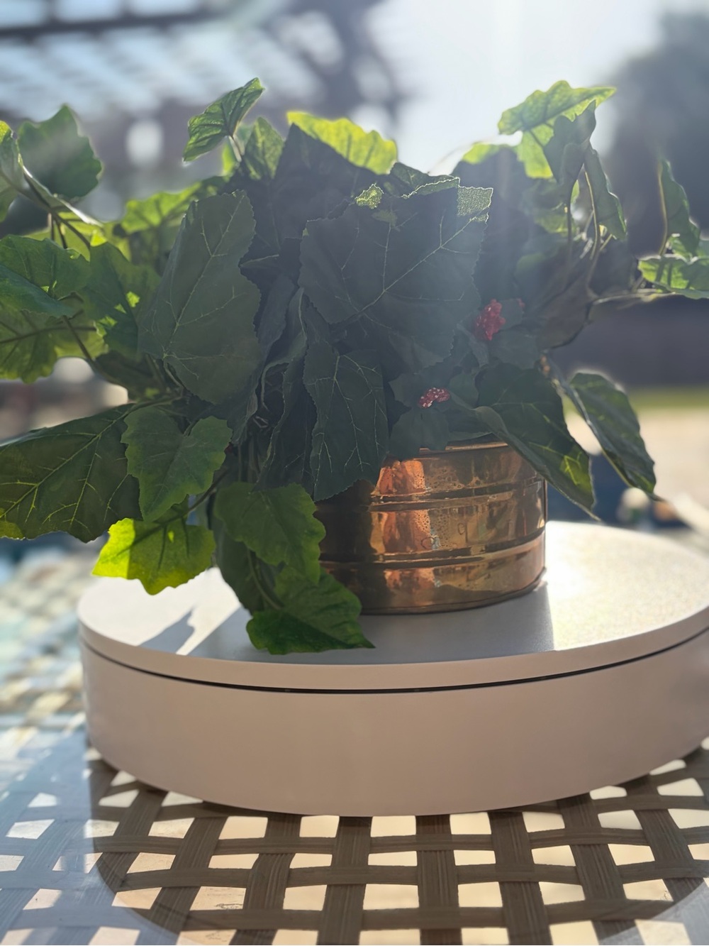 Copper Planter with Lush Greenery - Home Accents